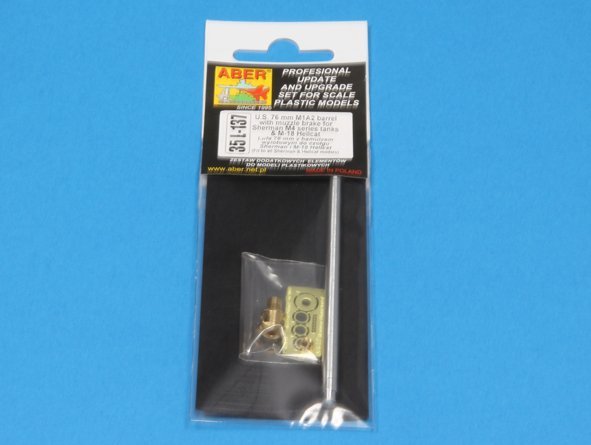 Aber 35L-137 U.S 76 mm M1A2 barrel with muzzle brake for Sherman M4 &amp;amp; M-18 Hellcat 1/35 – zdjęcie 13
