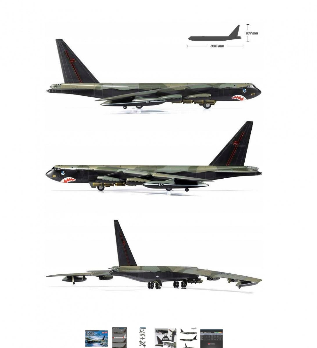 Academy 12632 USAF B-52D Stratofortress 1/144 – immagine 4
