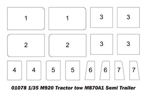 Trumpeter 01078 M920 Tractor tow with M870A1 semitrailer 1/35 – immagine 11
