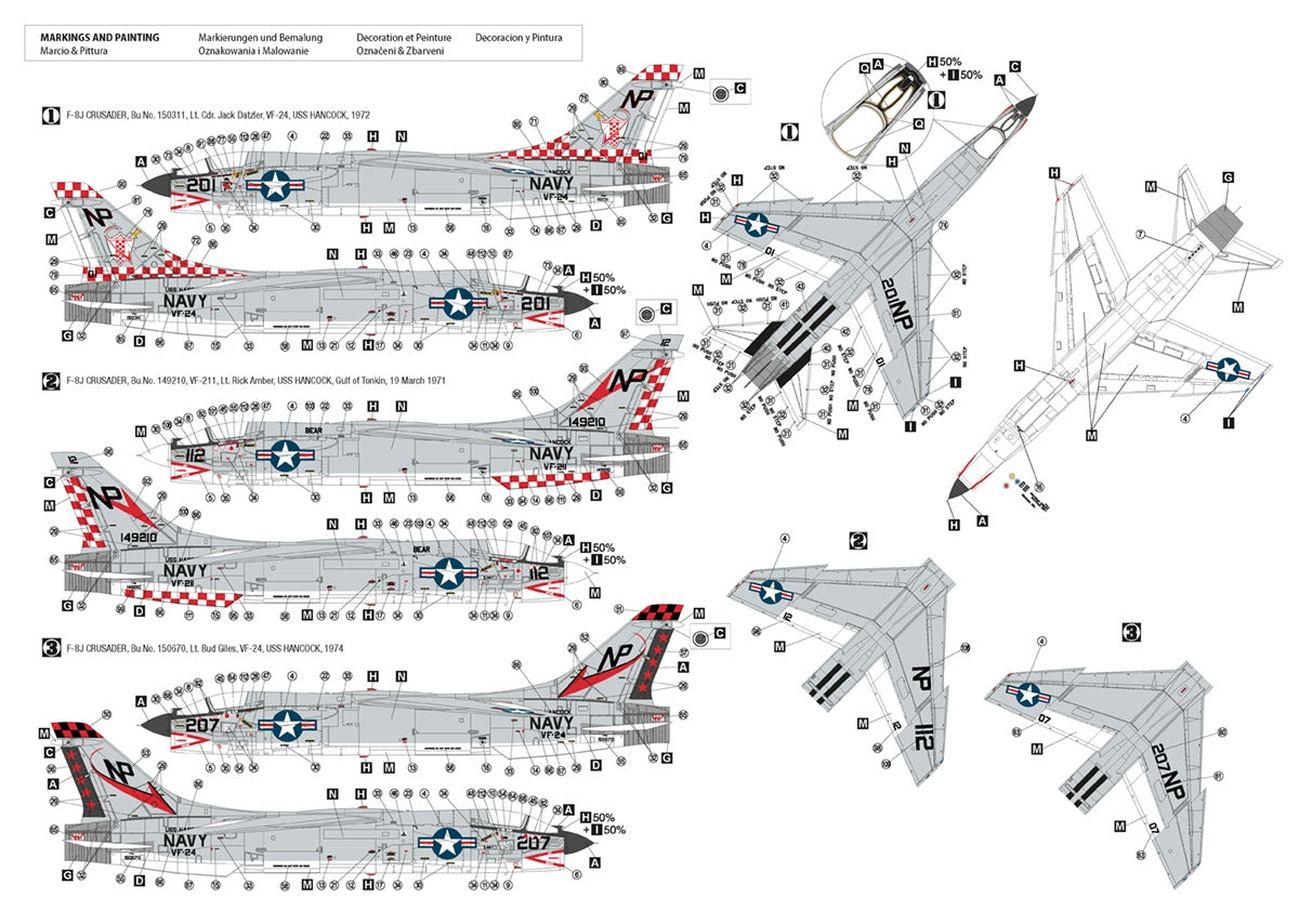 Hobby 2000 48040 F-8J Crusader ( Hasegawa + CARTOGRAF + MASKI ) 1/48 – zdjęcie 2