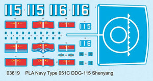 Trumpeter 03619 PLA Navy Type 051C DDG-115 Sheyang – imagen 12