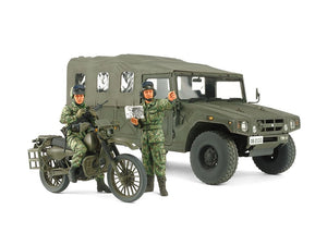 Tamiya 25188 JGSDF Reconnaissance Motorcycle, High Mobility Vehicle Set 1/35 – immagine 2