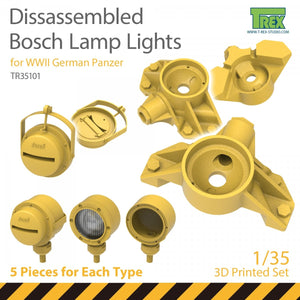 T-Rex Studio TR35101 Lampes Bosch démontées pour char allemand Panzer de la Seconde Guerre mondiale à l&amp;#39;échelle 1/35