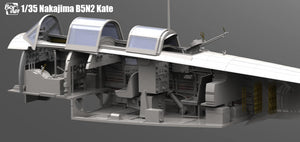 Border Model BF-005 Nakajima B5N2 Type 97 Carrier Attack Bomber &amp;quot;Kate&amp;quot; w/ Full interior 1/35 – immagine 14