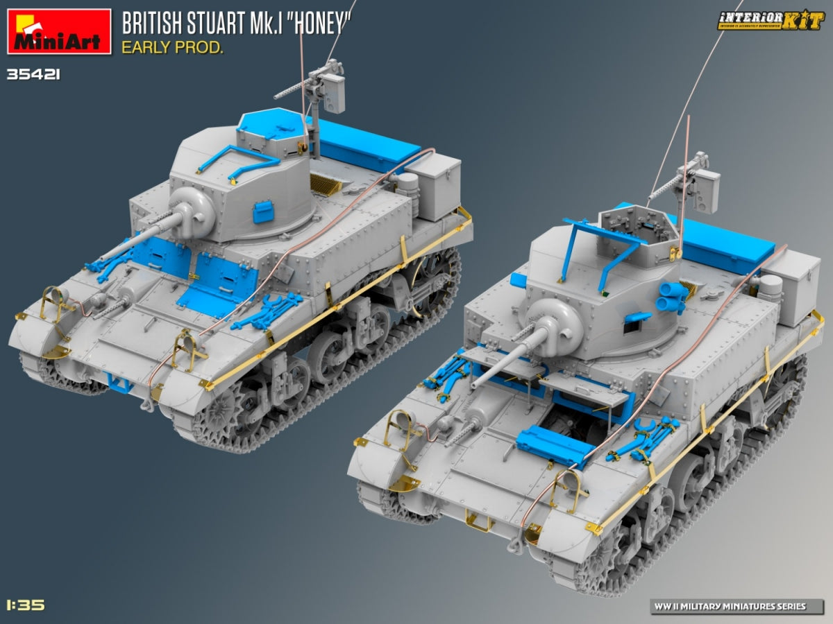 MiniArt 35421 BRITISH STUART MK.I HONEY EARLY PROD. INTERIOR KIT 1/35 – immagine 4