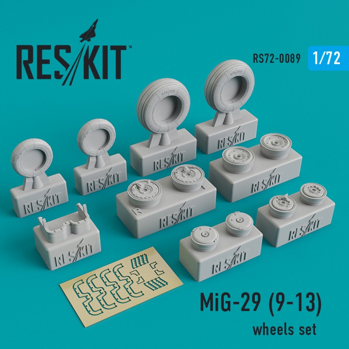 RESKIT RS72-0089 MIG-29 JEU DE ROUES 9-13 1/72