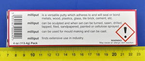 Milliput ML001 Epoxy Putty Standard Yellow-Grey Milliput (113.4g) – immagine 2