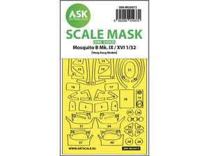 Art Scale Kit M32073 Mosquito B Mk.IX/XVI One-Sided Fit Mask for Hong Kong Model 1/32