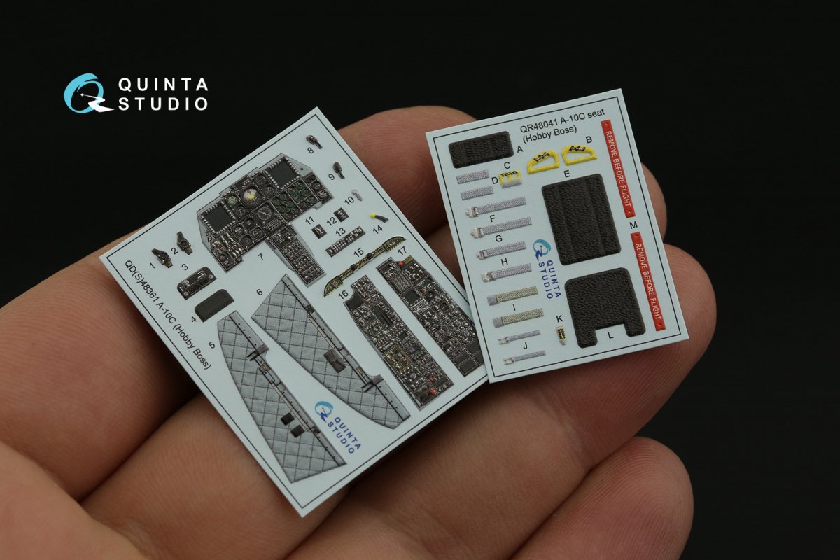 Quinta Studio QD48361 A-10C 3D-Printed &amp;amp; coloured Interior on decal paper (Hobby Boss) 1/48 – zdjęcie 2