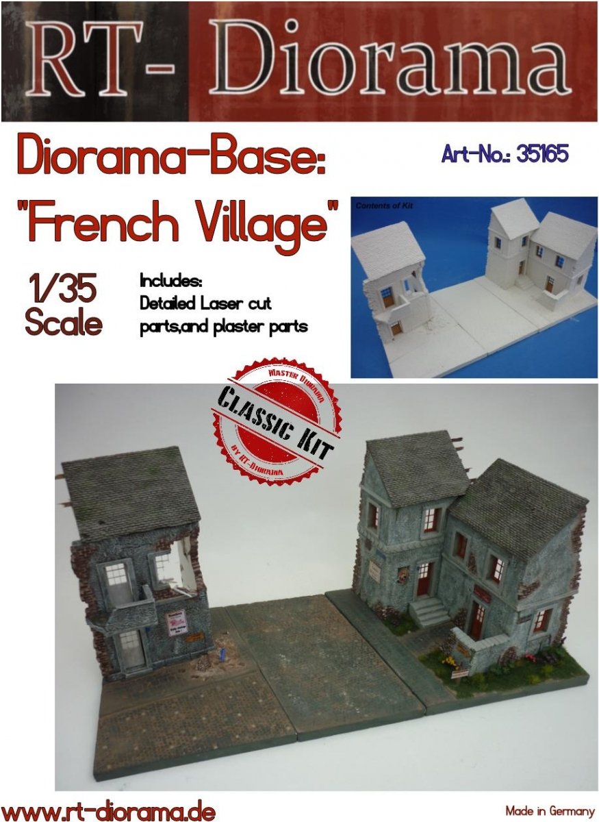 RT-Diorama 35165 Diorama-Base: &amp;quot;French Village&amp;quot; 1/35