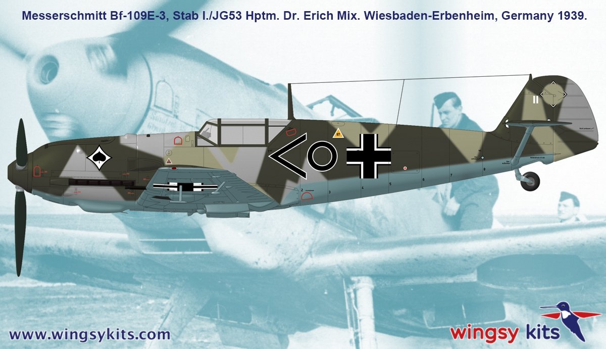 Wingsy Kits D5-08 German WWII Fighter MESSERSCHMITT Bf 109 E-3 1/48 – zdjęcie 16