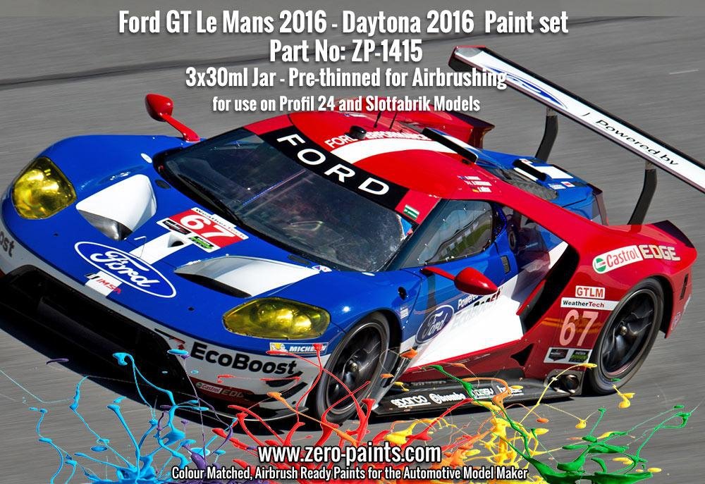 Zero Paints ZP-1415 Ford GT Le Mans 2016 - Daytona 2016 Paint Set 3x30ml – immagine 2