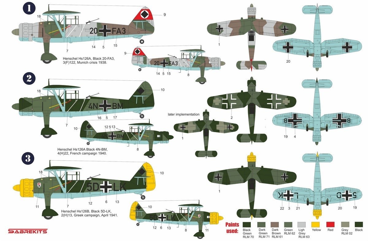SabreKits SBK7010 Henschel Hs 126A/B 1/72 – immagine 2