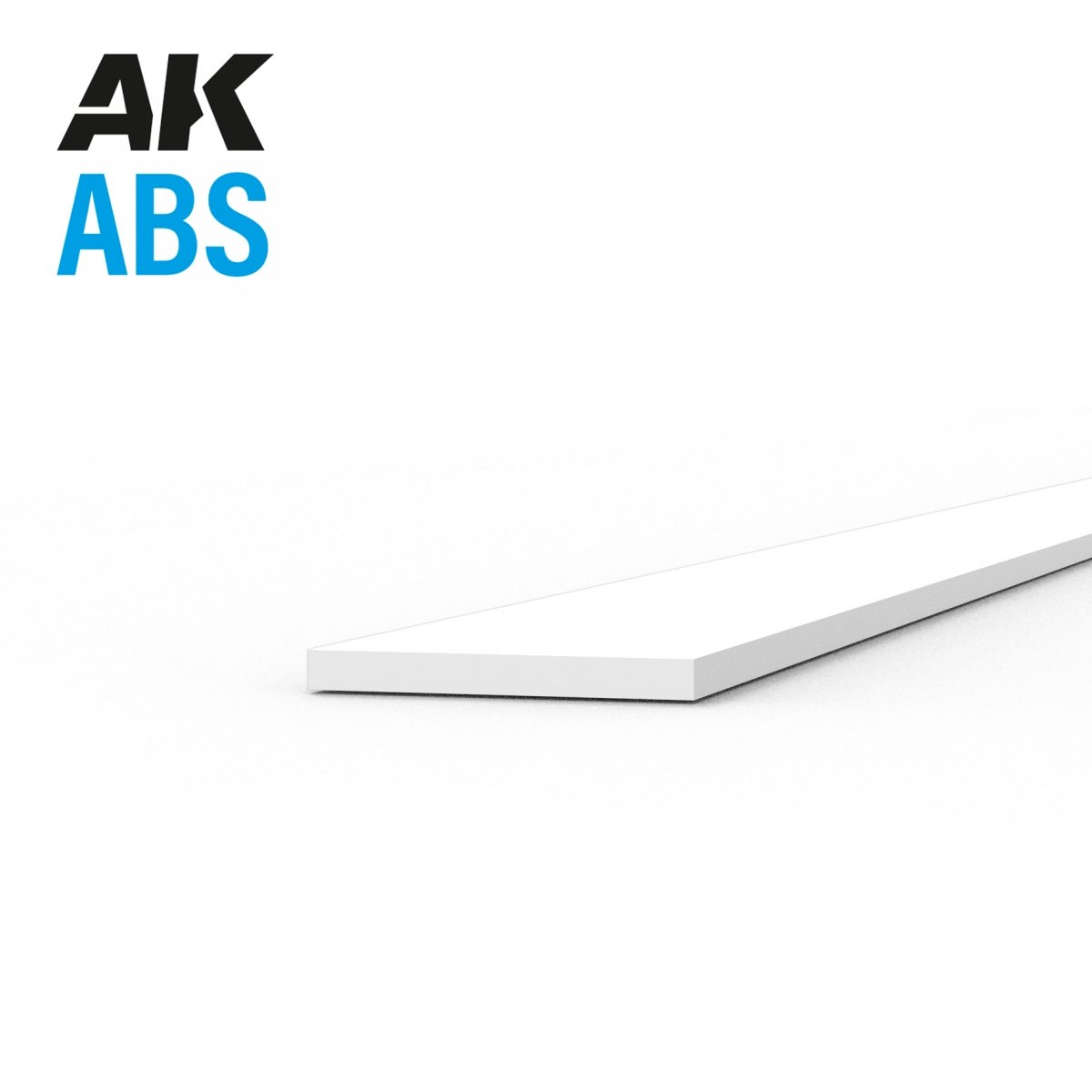 AK Interactive AK6704 STRIPS 0.25 X 3.00 X 350MM – ABS STRIP – 10 UNITS PER BAG