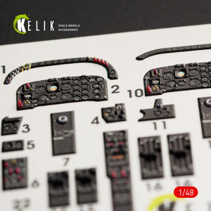 KELIK K48055 IA-58 PUCARA INTERIOR 3D DECALS FOR KINETIC KIT 1/48 – immagine 5