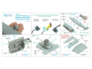 Quinta Studio QP48032 OV-10A/D Bronco Nodes and Parts (ICM) 1/48 – immagine 2