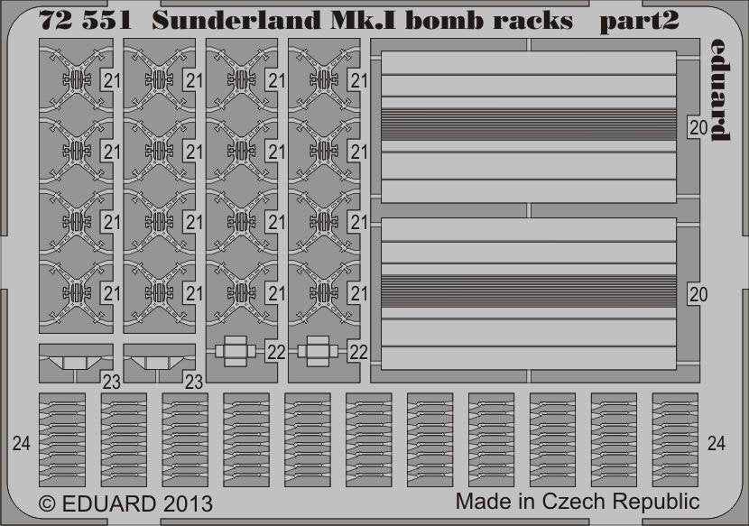 Eduard 72551 Sunderland Mk. I bomb racks 1/72 ITALERI – immagine 2