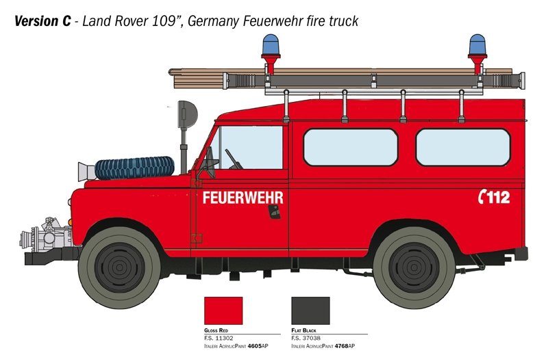 Italeri 3660 LAND ROVER FIRE TRUCK 1/24 – immagine 5