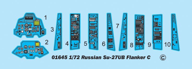Trumpeter 01645 Russian Su-27UB Flanker C Fighter 1/72 – immagine 8