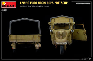 MiniArt 35371 Tempo E400 Hochlader Pritsche German 3-wheel delivery truck 1/35 – immagine 5