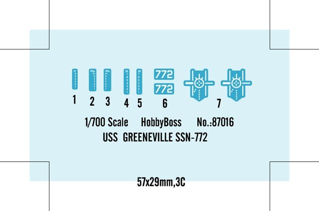 Hobby Boss 87016 SSN-772 USS Greenville 1/700 – immagine 4