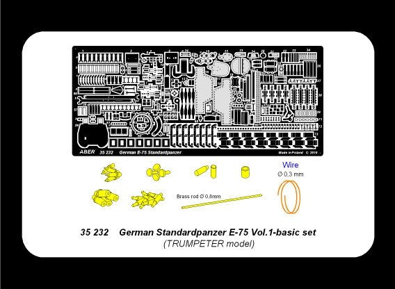 Aber 35232 German standardpanzer E-75 - vol. 1 - basic set 1/35 – imagen 4