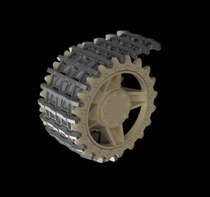 Panzer Art TR35-018 Entwicklungfahrzeug E-25 tracks + correct drive wheels 1/35 – Bild 2