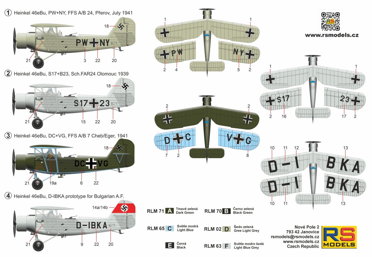 RS Models 94034 Heinkel He-46eBu German WWII Reconnaissance Aircraft 1/72 – image 2