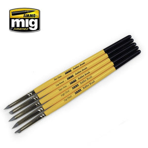 AMMO of Mig Jimenez 7606 RUBBER BRUSH SET – immagine 2