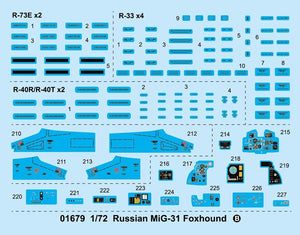 Trumpeter 01679 Russian MiG-31 Foxhound 1/72 – immagine 5