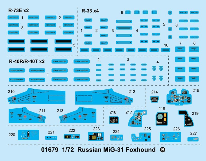 Trumpeter 01679 Russian MiG-31 Foxhound 1/72 – immagine 5