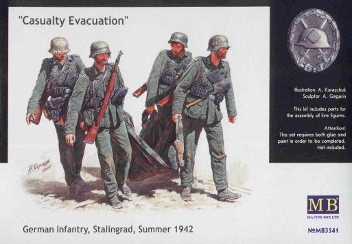 Master Box 3541 Casualty Evacuation, German Infantry Stalingrad 1/35