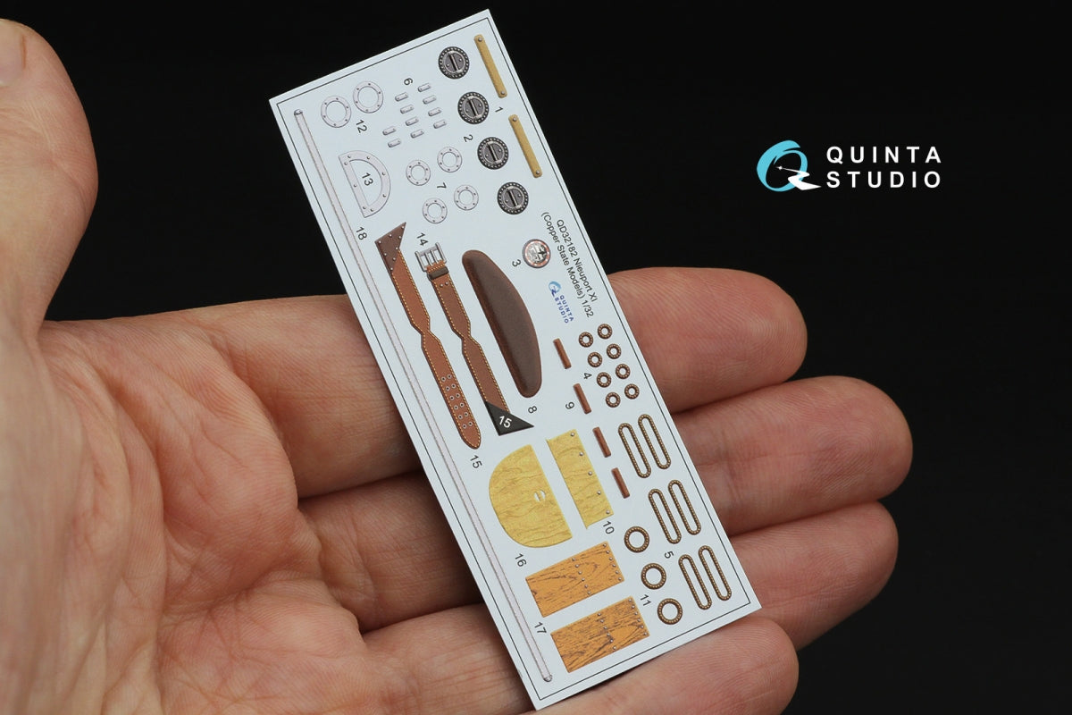 Quinta Studio QD32182 Nieuport XI 3D-Printed &amp;amp; coloured Interior on decal paper (CSM) 1/32 – Bild 3