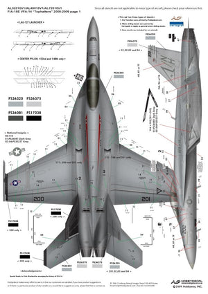 HobbyDecal AL48010V1 F/A-18E Tophatters 2008-2009 1/48 – image 2