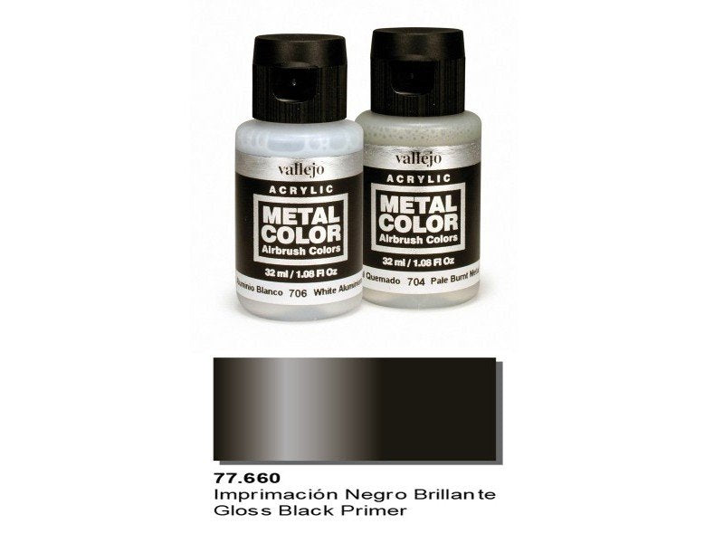 Vallejo 77660 Metal Color- Gloss Black Primer 32ml