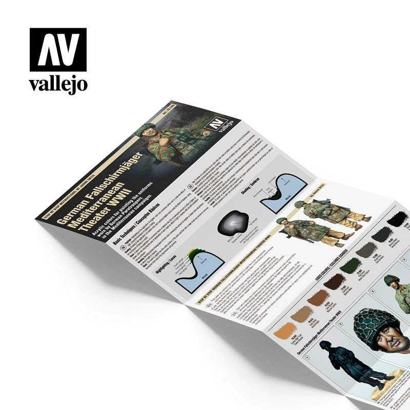 Vallejo 70188 German Fallschirmjäger Mediterranean Theater WWII Set Model Color 8x17ml – image 2