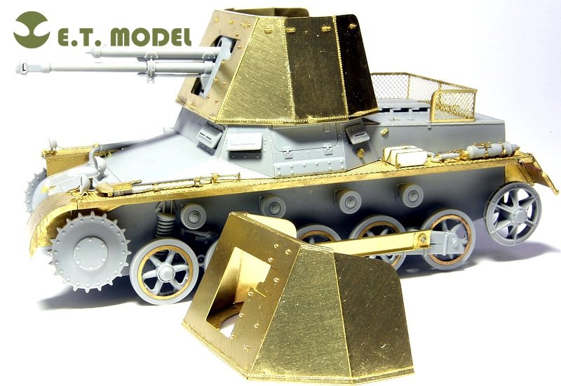 E.T. Model E35-014 WWII German Panzerjager I Fighting Compartment Armor Plates(Early version) (For DRAGON 6230) 1/35 – immagine 2