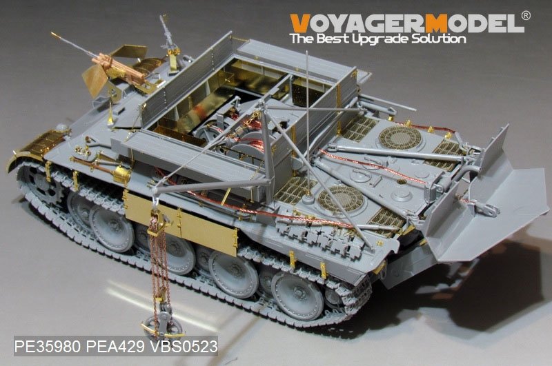 Maquette Voyager PE35980 Bergepanther Ausf.A allemand de la Seconde Guerre mondiale (type tardif, porte-outils Panther G) - Base pour TAKOM 2101 au 1/35 – image 9