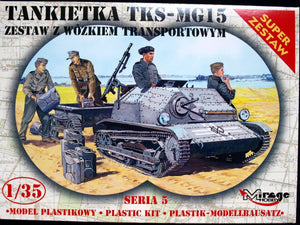 Mirage Hobby 355015 Tankietka TKS-MG15 zestaw z wózkiem zaopatrzeniowym 1/35
