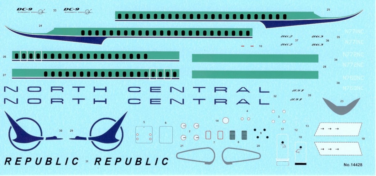 Fly 14428 North Central / Republic 1/144 – imagen 5