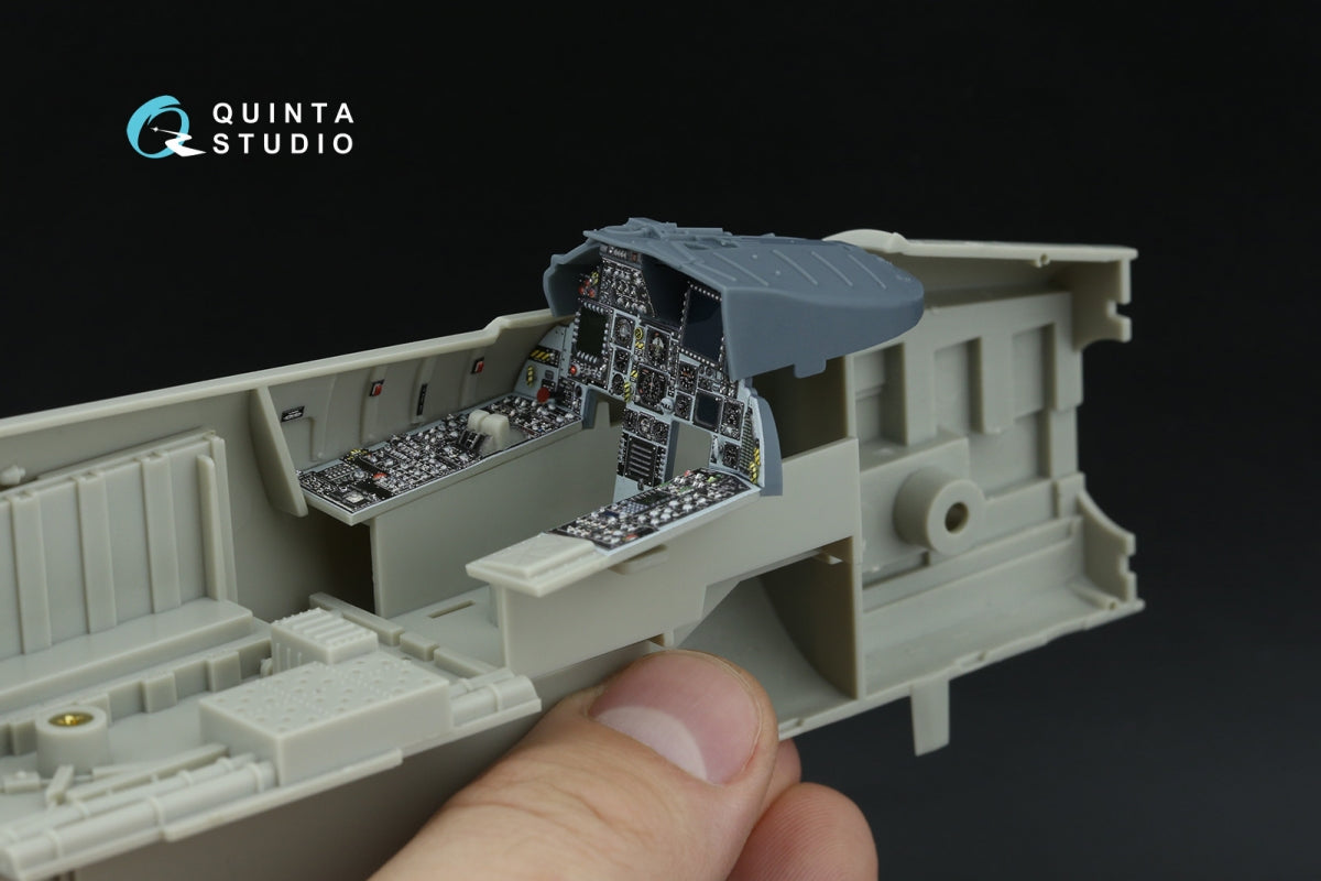 Quinta Studio QD+32252 F-15C PAD-upgraded 3D-Printed &amp;amp; coloured Interior on decal paper (Tamiya) (with 3D-printed resin parts) 1/32 – immagine 9
