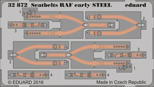 Eduard 32872 Seatbelts RAF early STEEL 1/32
