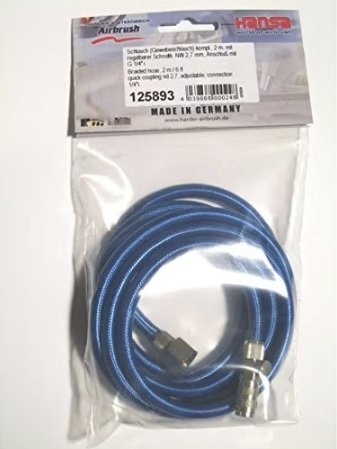 Harder &amp; Steenbeck 125893 2m Braided Hose with 1/4 inch Adjustment