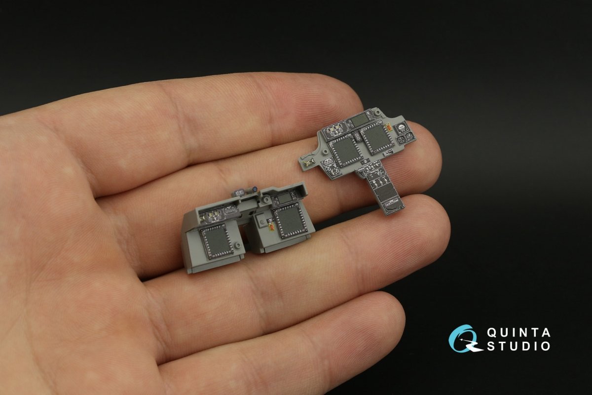 Quinta Studio QDS-35099 AH-64E 3D-Printed &amp;amp; coloured Interior on decal paper (Takom) (Small version) 1/35 – immagine 7