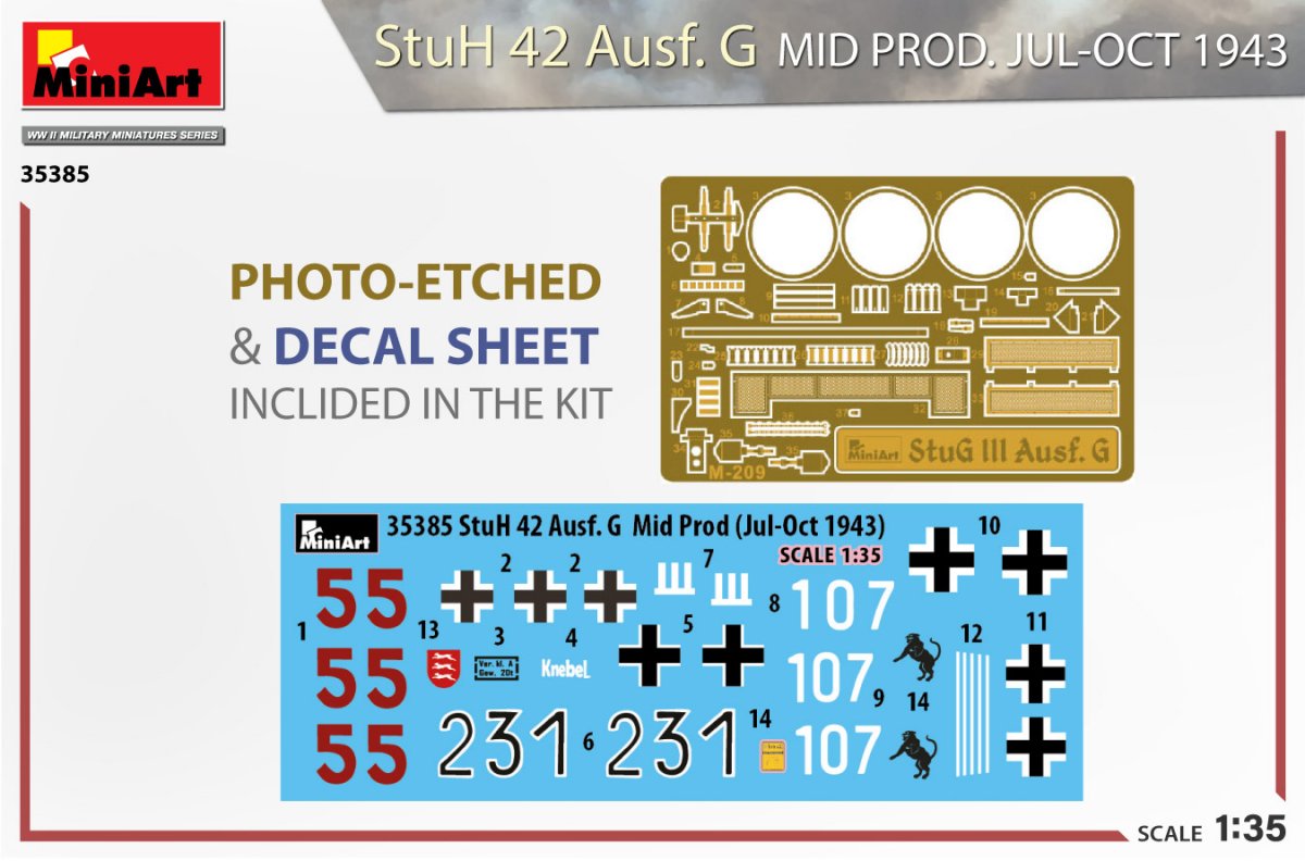 MiniArt 35385 StuH 42 Ausf. G MID PROD. JUL-OCT 1943 1/35 – zdjęcie 2