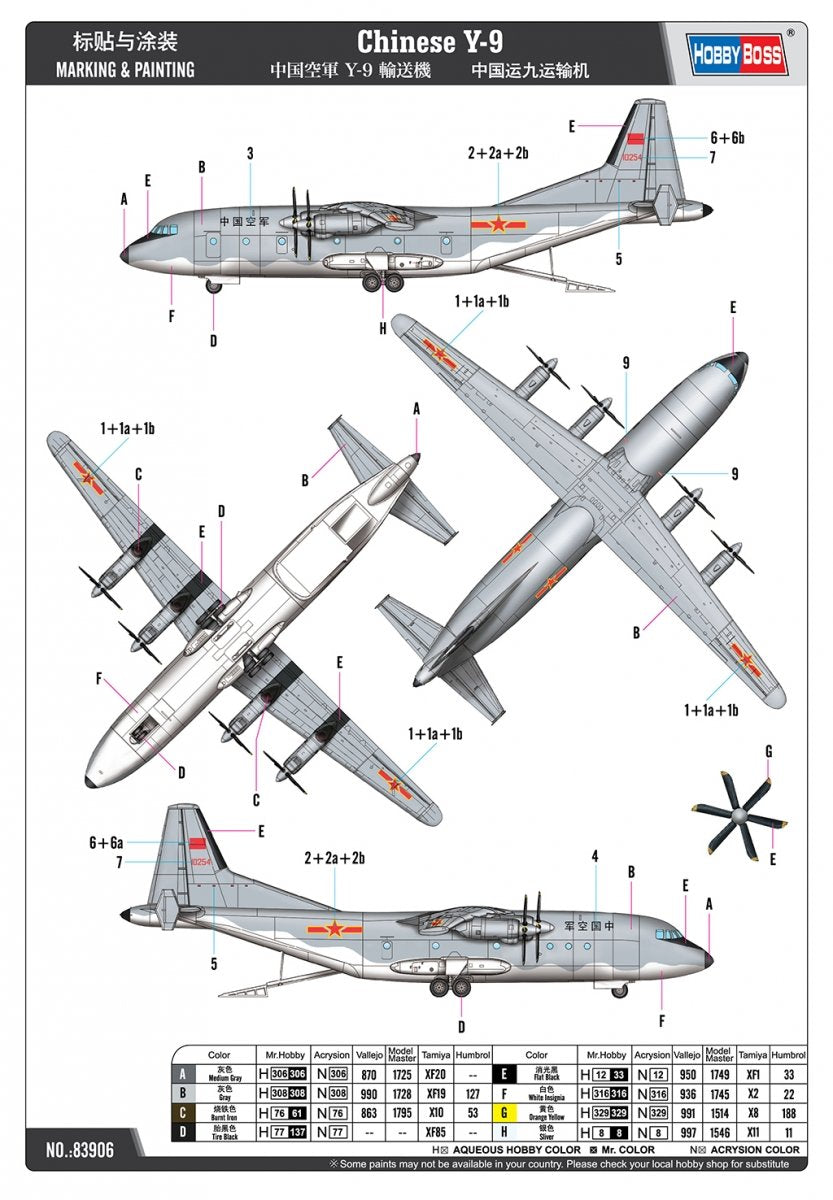 Hobby Boss 83906 Chinese Y-9 1/144 – Bild 3