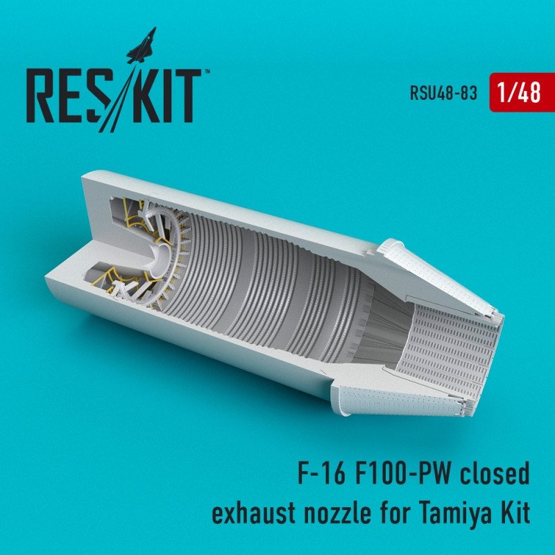 RESKIT RSU48-0083 F-16 (F100-PW) closed exhaust nozzles for Tamiya kit 1/48