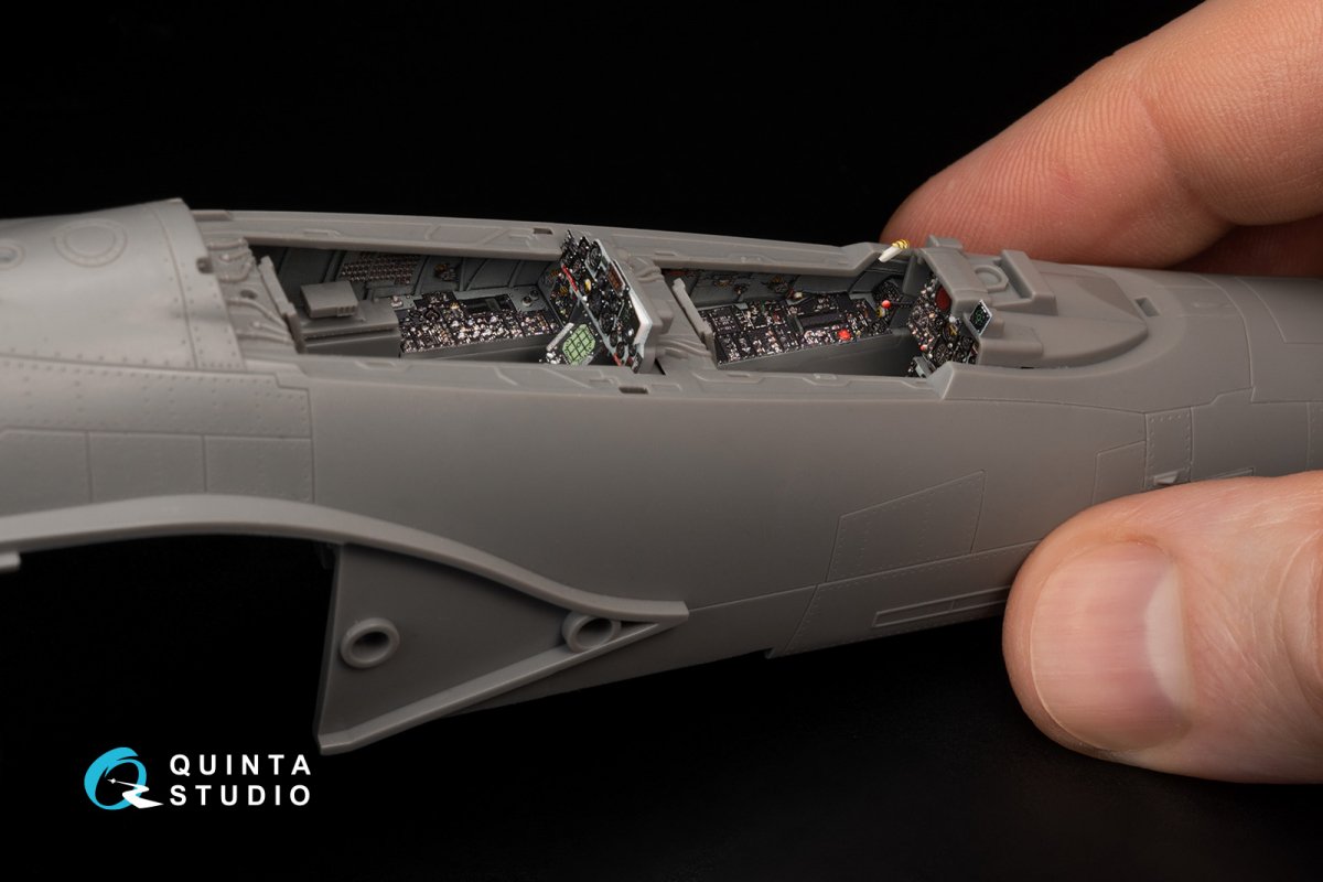 Quinta Studio QD48370 F-4E late without DMAS 3D-Printed &amp;amp; coloured Interior on decal paper (Meng) 1/48 – imagen 12