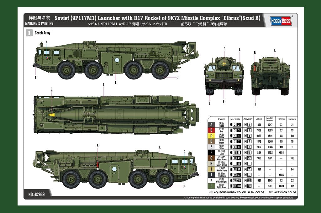 Hobby Boss 82939 Former Soviet Scud-B ballistic missile 1/72 – zdjęcie 4