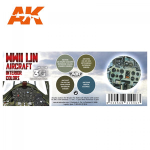 AK Interactive AK11738 WWII IJN AIRCRAFT INTERIOR COLORS 4x17 ml – imagen 2